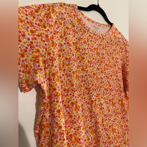 Old Navy Floral Everywear Tee XXL Tall Cotton Boxy Cottagecore Coastal Grandma - Picture 7 of 13